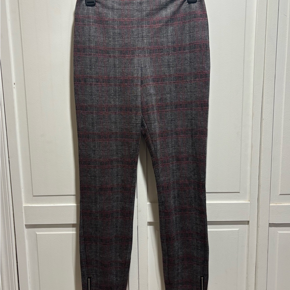 Lysse Gray and Red Plaid Pants